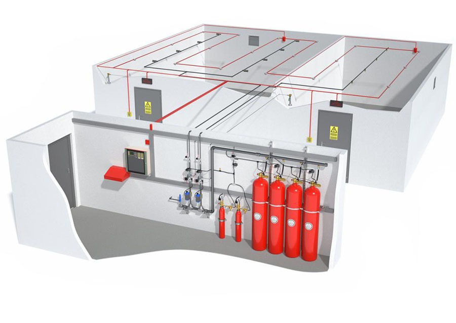 Gas suppression systems